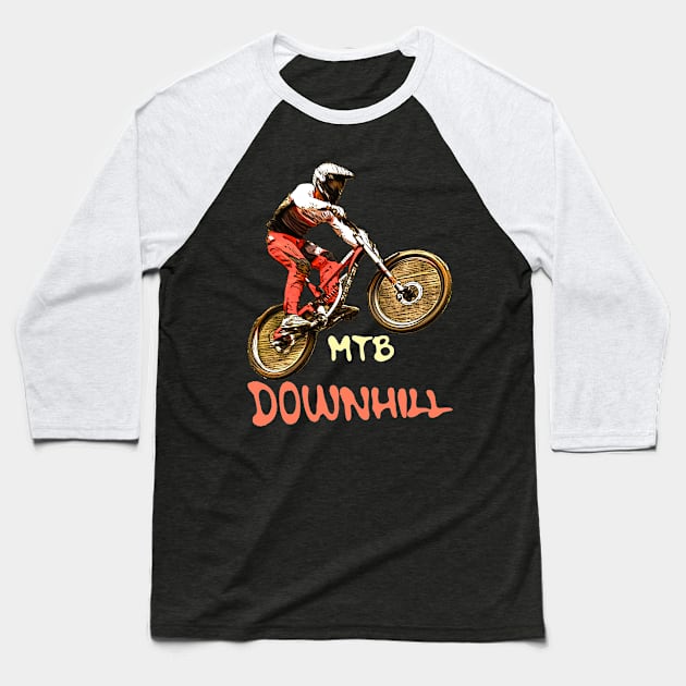 vtt mtb downhill Baseball T-Shirt by rickylabellevie